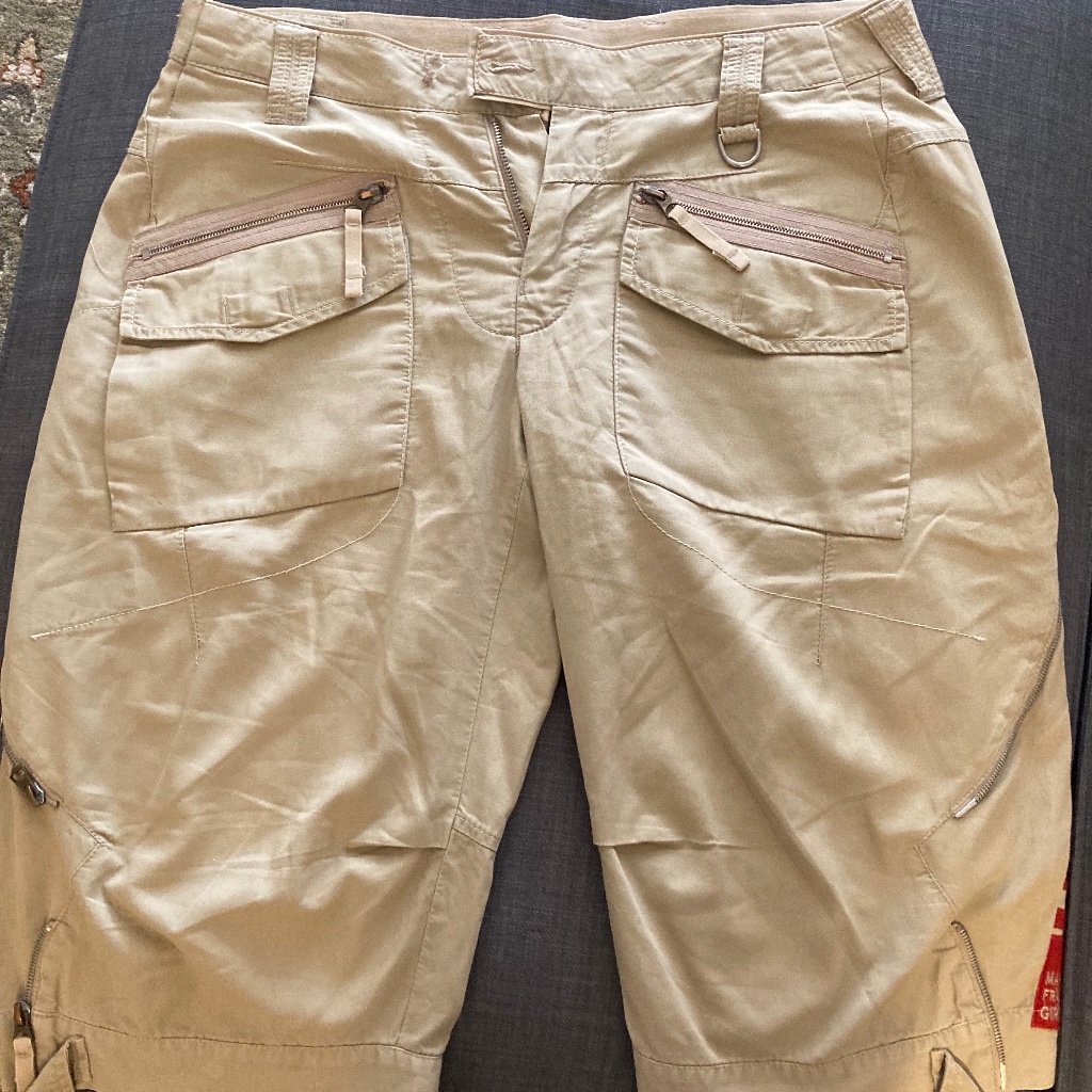 Marithe Francois Girbaud Men's 90s Baggy Swoops Cargo Shorts Size 35